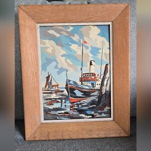 Nautical Framed Art with Wooden Frame